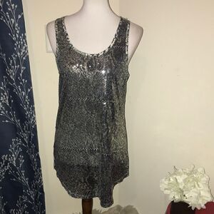 Anthro | Rebecca Taylor Sequin Tunic Top Animal